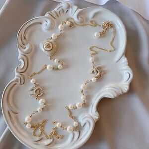 Authentic Chanel re-purposed long pearl necklace